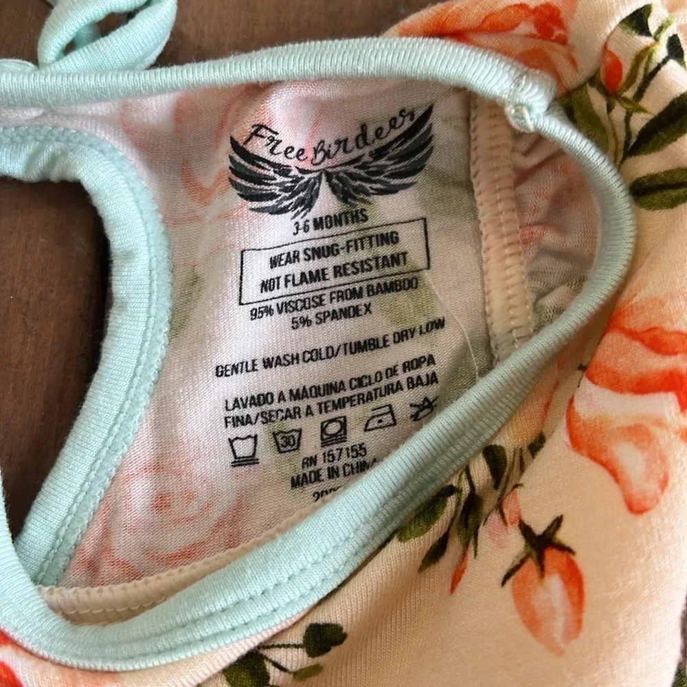 Free birdies bamboo orange rose twirl dress